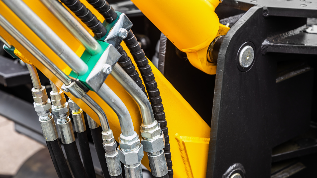 Contact a hydraulic expert - close of of hydraulic machinery
